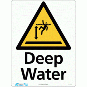 Deep Water Triangle Warning Sign