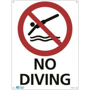 No Diving Prohibition Sign