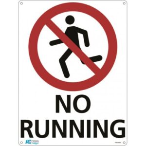 No Running Prohibition Sign