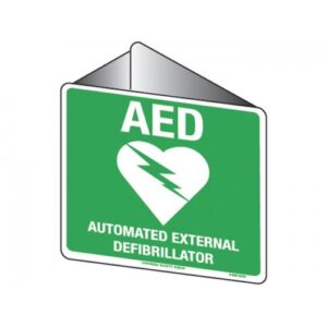 Emergency AED Sign - Off Wall