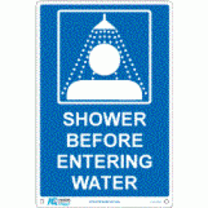 Shower Before Entering Water Sign